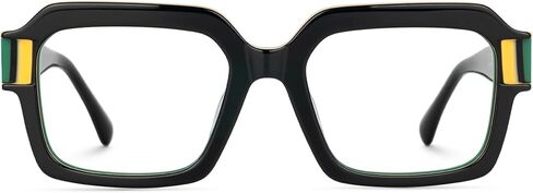 Zeelool Square Blue Light Blocking Glasses for Men, Glasses Frames Eyewear with Clear Lenses & Spring Hinges ZJGA914355 in Saudi Arabia