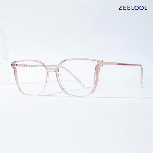 Zeelool Blue Light Blocking Glasses, TR90 Cat Eye Glasses Frame for Women with Non-prescription Lens Rodz ZJGT548130 in Saudi Arabia
