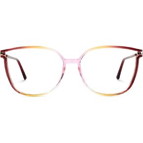 Zeelool Blue Light Blocking Glasses, TR90 Cat Eye Glasses Frame for Women with Non-prescription Lens Rodz ZJGT548130
