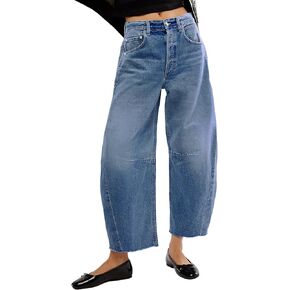 Barrel Jeans Women Casual Baggy Jeans for Women Trendy High Waisted Jeans for Women Straight Wide Leg Boyfriend Jeans