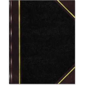 NATIONAL Texhide Series Record Book, Black, 14.25" x 8.75", 300 Pages (57131)