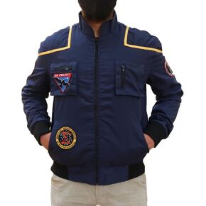 Star Jonathan Trek Archer Jacket - Space Pilot Suit Blue Premium Cotton Uniform - Space Trek Cotton Jacket