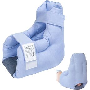 EZ Assistive 1pc Velour Heel Protector Cushion Foot Pillow Remove Pressure and Bedsores,Heel Protectors for Pressure Sores for Heal Protection Brown