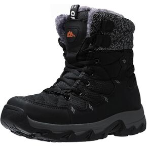 Men's Winter Snow Boots Water Resistant Non Slip Warm Outdoor Lightweight Comfortable Durable 7.1 IN Height Hiking Shoes