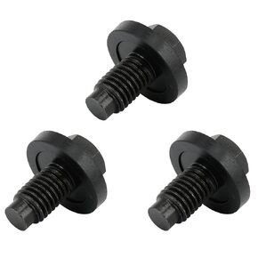 3 PCS Oil Drain Plug Pilot Point With Gasket 1/2"-20 Fit for Chrysler, Dodge, Jeep, Mitsubishi, Plymouth,Replace for 090-058, 65267, 6034376, 6035417, M06035417, 1028, 323268, 7041925, 7862, 6035417