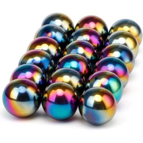 30PCS Magnet Rainbow Rock Stone Fidget Toys for Adults, Magnet for Whiteboard Office Map Kitchen, Replacement Magnet with Fiber Case for Ferrite Putty, Magnetic Chess Game