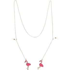 LIFKOME Eyeglass Chain Flamingo Charm Eye Glasses String Strap Mask Lanyard Necklace Sunglasses Holder Strap for Women Hawaiian Party Favor