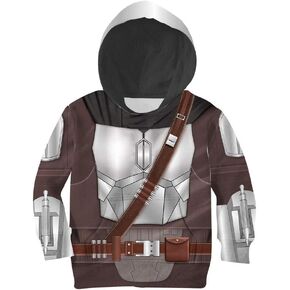 XIAMUSZ Kids Mandalorian Hoodie Cosplay Costume 3D Pullover Swaetshirt