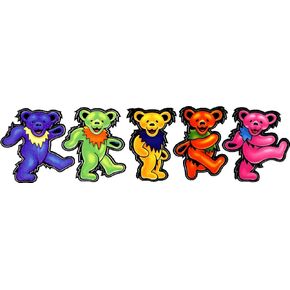 Grateful Dead Large Bear Sticker Pack - Each Bear Peels off Individually and is 4 1/4 Tall! (Decal)