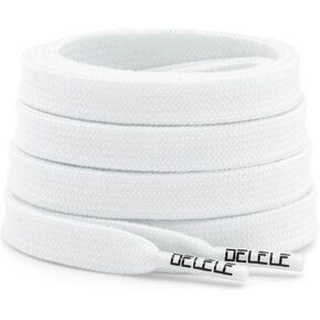 DELELE Sneakers Flat Shoe Laces: 2/5 Inches Wide Athletic Replacement Shoelaces