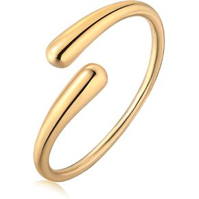 Gold Cuff Bangle Bracelets for Women Teardrop Chunky Bracelet Open Cuff Bracelet 18K Gold Plated Bangle Bracelets Thick Gold Bracelet