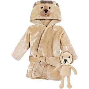 Hudson Baby Unisex Baby Plush Bathrobe and Toy Set, Dreamy Elephant Girl, One Size