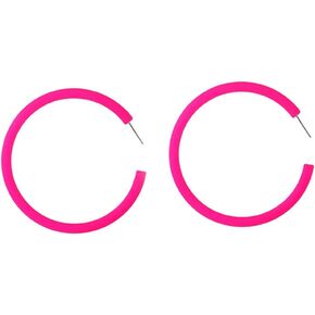 80 90s Colorful Classic Big Star Triangle Circle Heart Shape Hoop Earrings Retro Neon Frosted Geometric Macaron Bright Fluorescence Dangle Piercing Earring for Women Girls Party Jewelry