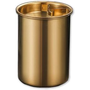 Car Ashtray Stainless Steel Car Ashtray with Lid Car Cigarette Ash Cup Holder Ash Tray for Cars Home Office Outdoors Camping, 3.7*3 inches, Gold