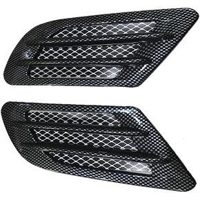 Exterior Car Air Flow Fender Side Vent Decoration Sticker, Front Side Fender Air Vent Grille Decoration Cover Trim, Universal Fit Pair, Chrome in Kuwait