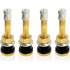 4 PCS TR500 Truck Valve Stem, Straight Brass Clamp in Tubeless 2" Valve Stems, TR500 Brass Sturdy Tire Valve Stem Replacement for Truck or Bus Wheel, Car Accessories