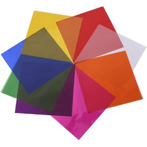 160 Pcs 19 x 19 cm Colored Transparency Sheets Cello Sheets Cellophane Wrap Sheets with Twist Ties for Treats Candy