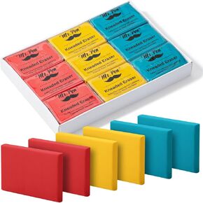 Mr. Pen- Kneaded Eraser, 18 Pack, Colorful, Kneaded Erasers for Artists, Art Eraser, Kneadable Erasers, Moldable Eraser, Art Erasers for Drawing, Artist Eraser, Drawing Erasers, Art Gum Eraser