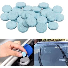 50PCS Car Windshield Washer Fluid Tablets, Concentrated Vehicle Windscreen Wiper Fluid, Solid Automotive Window Glass Cleaner Accessories, Universal for SUV, Sedan, Truck