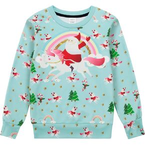 Funnycokid Kids Ugly Christmas Sweater Girls Boys Xmas Sweatshirt Funny Fleece Outfit 3D Print Clothes 4-16 Years