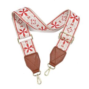 LEMEDE Purse Strap,2" Leather End Shoulder Strap Adjustable Replacement,Retro Jacquard Multi-pattern Crossbody Bag Straps