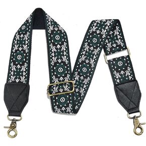 حزام محفظة LEMEDE، حزام كتف جلدي قابل للتعديل، بديل قابل للتعديل، أشرطة حقيبة كروس متعددة الأنماط من قماش الجاكار القديم in Kuwait