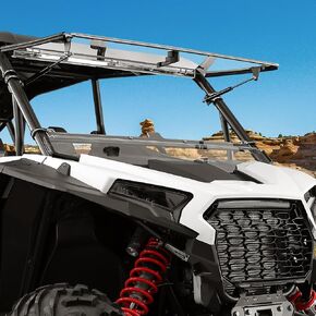 KEMIMOTO 2024/2025+ XP 1000 Front Flip Windshield Clear Full Windshield Fit Roof Polycarbonate 300X Stronger than Glass Compatible with 2024/2025+ Polaris RZR XP 1000/4 1000