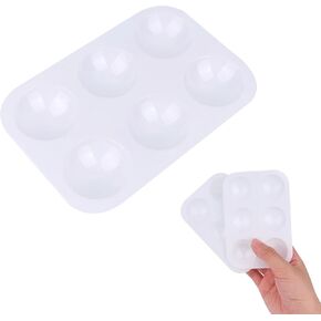 1 Pack Paint Tray Palette, White, 6 Well Rectangular Plastic Palette for Oil, Watercolor Paint