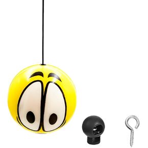 2 PCS Double Garage Parking Aids, Funny Emotion Garage Stopper Parking Ball Guide System, Car Stop Retracting Ball Sensor Garage Parking Assistant Kit, Car Accessories (Big Eyes+Smiley Face)