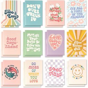 THiNKABLE Mini Notebooks for Kids, Set of 24, Retro Mini Kid Journals Bulk, Small Notebooks for Party Favors, Back to School Supplies, Inspirational Notebooks, Pocket Journal sets
