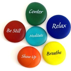 Lifeforce Glass Connection Stones III, Six Frosted Glass Stones for Meditators, Yogis, Spiritual Seekers Or Anyone Delving Deeper