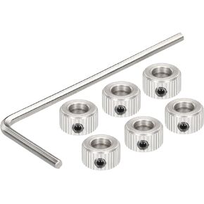 MECCANIXITY 6Pcs Landing Gear Stopper 5.1 x 10mm/0.2"x 0.39" Plane Wheel Collar Block with Wrench for RC Airplane Model Remote Aircraft