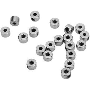 VGEBY 20Pcs Landing Gear Stopper Set, Wheel Collar 2.1mm Stainless Steel Exquisite Craftsmanship RC Plane Model Aircraft Parts Model Aviation Accessories Rc Aircraft Landing Gear