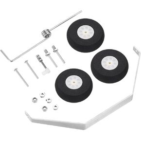 MECCANIXITY 1 Set Aluminum Landing Gear Wheel Kit DIY Parts with Wheels and Axles for RC Plane Jet Replacement