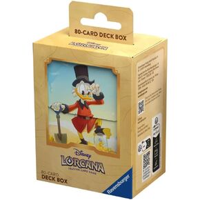 Ravensburger Disney Lorcana TCG Deck Box featuring Scrooge McDuck – Richest Duck in the World by Grace Tran | Securely Stores 80 Sleeved Cards | Durable & Portable Organizer for TCG Players | Ages 8+