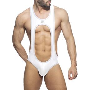 Men's Bodysuit Lingerie Sexy Cutout Jumpsuit Thong Leotard Wrestling Singlet One Piece Underwear