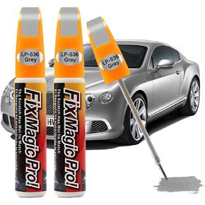 Touch Up Paint for Car, Two-in-One Vehicle Fill Paint Pen, 0.4 oz Quick and Easy Auto Minor Scratch Remover, Effective Car Repairng Gloss Accessories, Universal for SUV, Truck, RV（Gray）