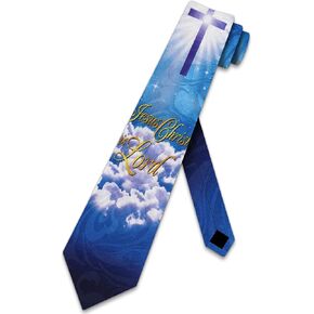 Steven Harris Cross Ties Mens Jesus is Lord Necktie Christian Tie Religious Neckties for Men