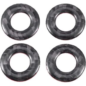 Car Inner Door Lock Rings Decals Interior Sticker for Dodge Charger 2011 2012 2013 2014 2015 2016 2017 2018 2019 2020 2021 2022 2023 Polyurethane Carbon Fiber Pattern Black