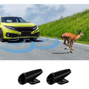 صفارات الغزلان للسيارة، أجهزة طاردة لصافرات الغزلان مع شريط أكريليك مطور مزدوج الجوانب، صفارات تحذير الغزلان تتجنب الاصطدام، ملحقات السيارة العالمية للسيارات (أحمر، 4 قطع) in Kuwait