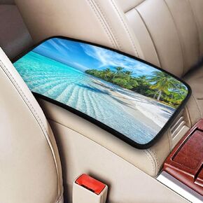 Van Gogh Night Sky The Starry Night Auto Center Console Armrest Pad Universal Car Center Console Cover Seat Box Cover for Sedan, Van, SUV, Truck Car Accessorie
