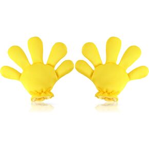 2 Pairs White Jumbo Cartoon Hands Large Costume Gloves, Halloween White Gloves for Halloween Party Birthday Role Playing Costumes