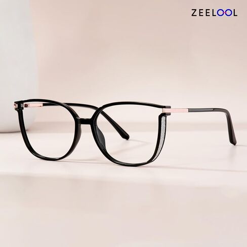 Zeelool Blue Light Blocking Glasses, TR90 Cat Eye Glasses Frame for Women with Non-prescription Lens Rodz ZJGT548130 in Saudi Arabia