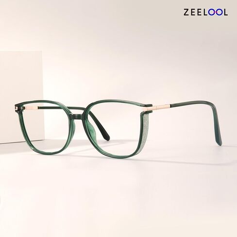 نظارات Zeelool الزرقاء لحجب الضوء، إطار نظارة عين القطة TR90 للنساء مع عدسات بدون وصفة طبية Rodz ZJGT548130 in Saudi Arabia