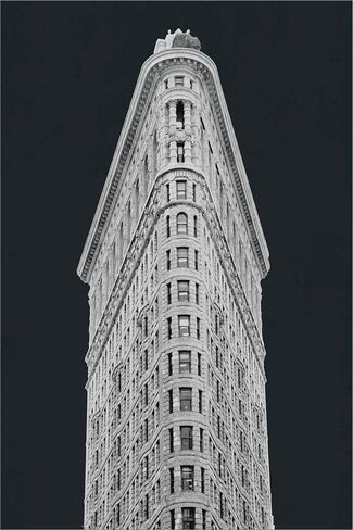 Flatiron Building on Black by Wild Apple Portfolio Laminated Art Print, 19 x 28 inches in Saudi Arabia