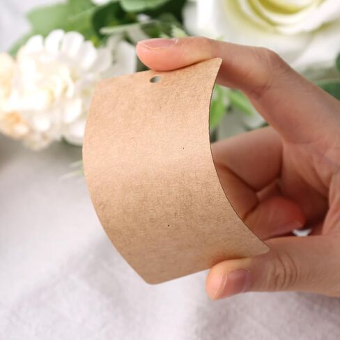 SallyFashion 100PCS Kraft Paper Gift Tags with String, Blank Hanging Labels Brown Clothing Tags Business Craft Gift Wrapping Tags in Saudi Arabia