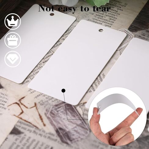 100 قطعة من بطاقات الهدايا الورقية من SallyFashion مع سلسلة، ملصقات معلقة فارغة، علامات ملابس بنية، علامات تغليف الهدايا للأعمال اليدوية in Kuwait