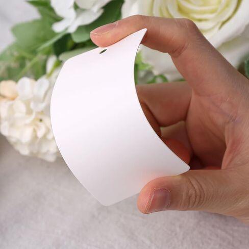 100 قطعة من بطاقات الهدايا الورقية من SallyFashion مع سلسلة، ملصقات معلقة فارغة، علامات ملابس بنية، علامات تغليف الهدايا للأعمال اليدوية in Kuwait