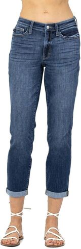 Judy Blue Women's Mid Rise Stretchy Boyfriend Jeans in Saudi Arabia