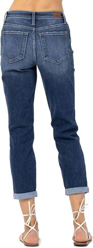 Judy Blue Women's Mid Rise Stretchy Boyfriend Jeans in Saudi Arabia